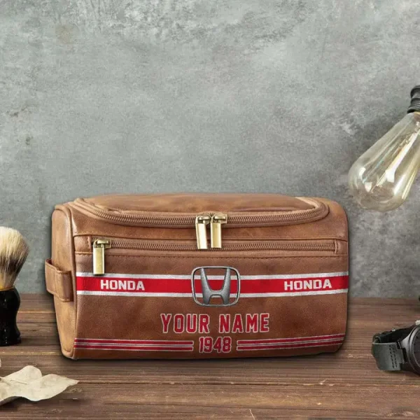 Honda NNPCB031 Toiletry Bag, Leather Dopp Kit Accessory - Image 5