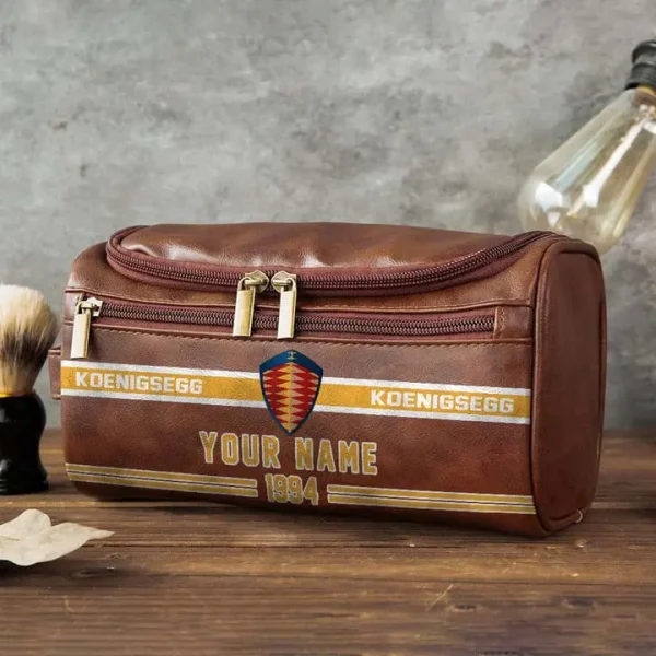 Koenigsegg NNPCB043 Toiletry Bag, Leather Dopp Kit Accessory