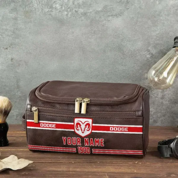Dodge NNPCB020 Toiletry Bag, Leather Dopp Kit Accessory - Image 2