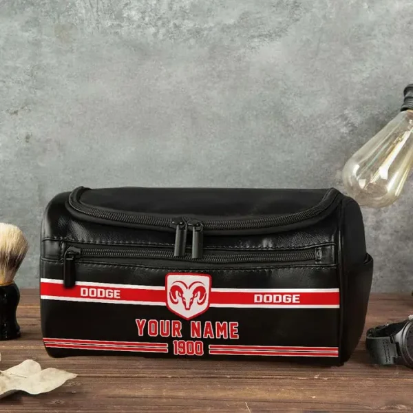 Dodge NNPCB020 Toiletry Bag, Leather Dopp Kit Accessory - Image 3