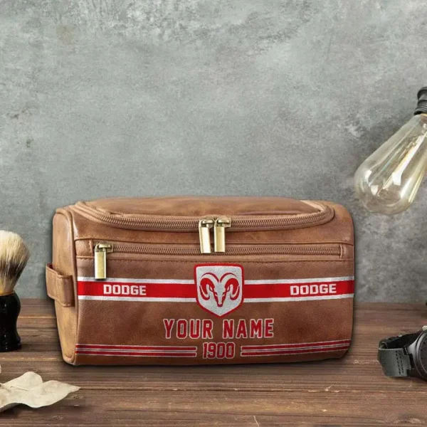 Dodge NNPCB020 Toiletry Bag, Leather Dopp Kit Accessory - Image 4