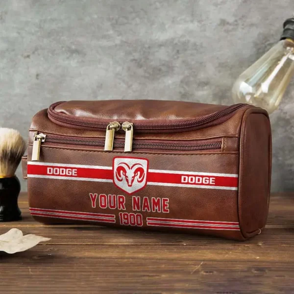 Dodge NNPCB020 Toiletry Bag, Leather Dopp Kit Accessory