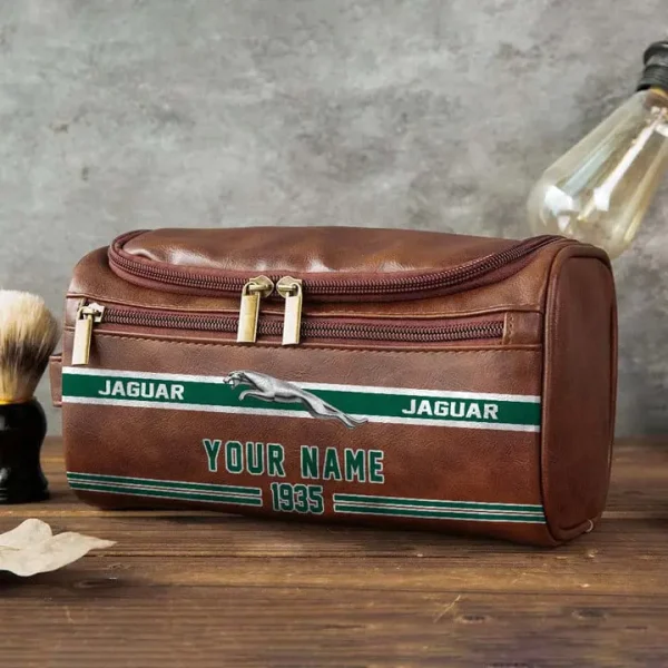 Jaguar Cars NNPCB038 Toiletry Bag, Leather Dopp Kit Accessory