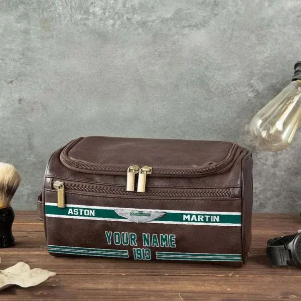 Aston Martin NNPCB004 Toiletry Bag, Leather Dopp Kit Accessory - Image 3