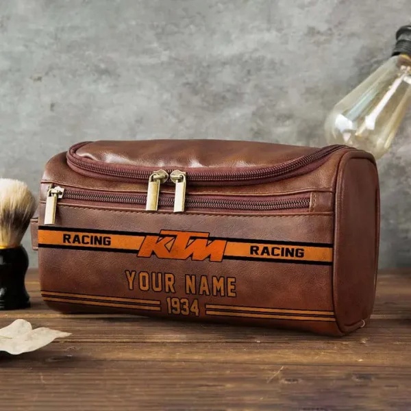 KTM Racing NNPCB044 Toiletry Bag, Leather Dopp Kit Accessory