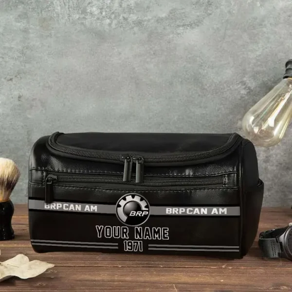 BRP-Can am NNPCB009 Toiletry Bag, Leather Dopp Kit Accessory - Image 2