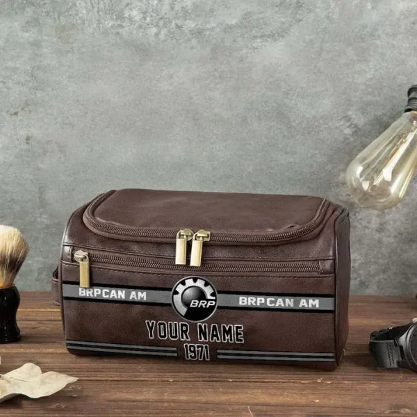 BRP-Can am NNPCB009 Toiletry Bag, Leather Dopp Kit Accessory - Image 5