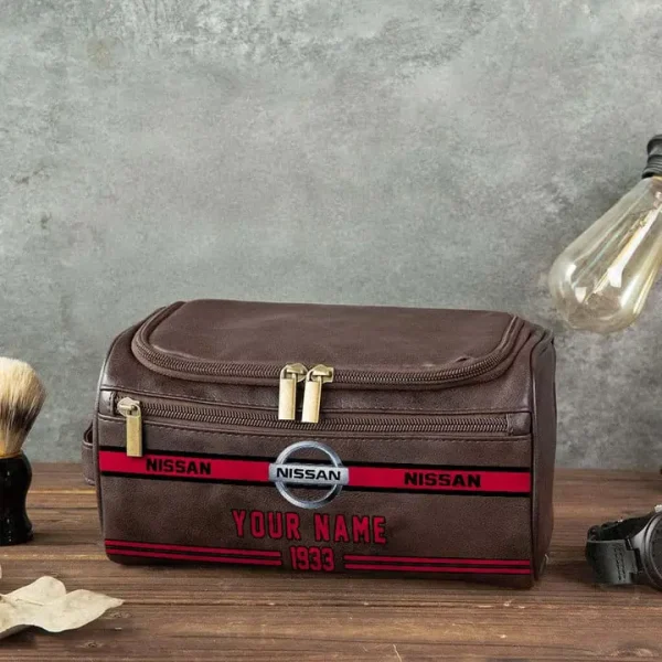Nissan NNPCB063 Toiletry Bag, Leather Dopp Kit Accessory - Image 3