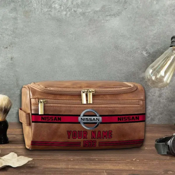 Nissan NNPCB063 Toiletry Bag, Leather Dopp Kit Accessory - Image 5