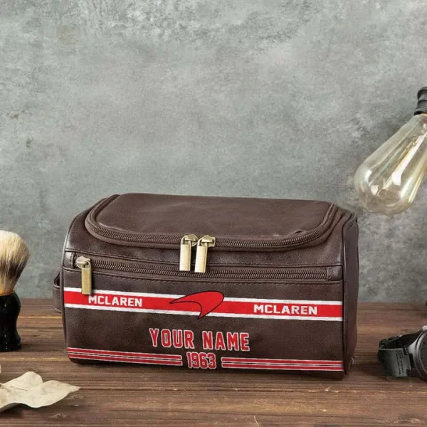 Mclaren NNPCB054 Toiletry Bag, Leather Dopp Kit Accessory - Image 3