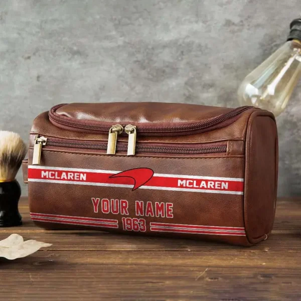 Mclaren NNPCB054 Toiletry Bag, Leather Dopp Kit Accessory