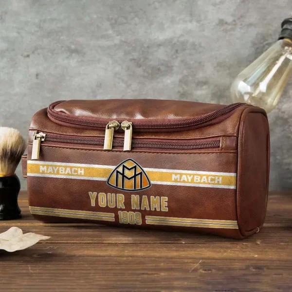 Maybach NNPCB052 Toiletry Bag, Leather Dopp Kit Accessory