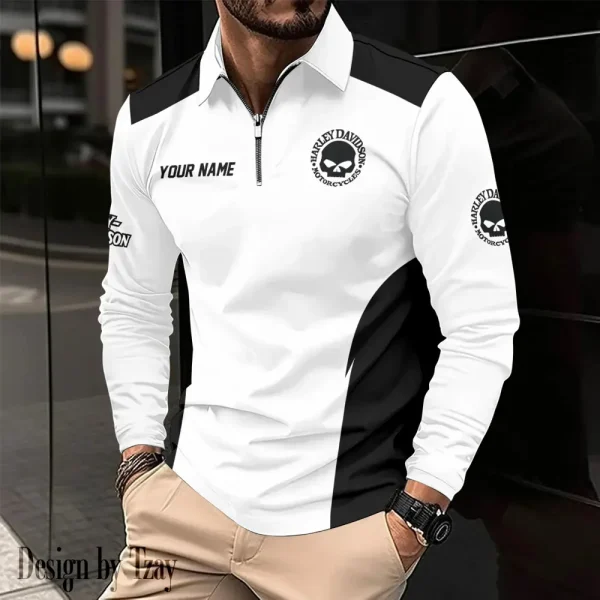 Harley Davidson Long Sleeve Button Polo Shirt New Design 2025 VDLSPS392 - Image 2