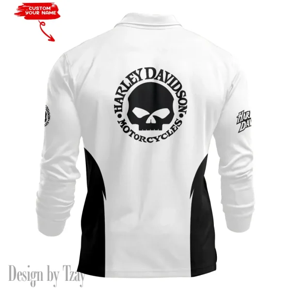 Harley Davidson Long Sleeve Button Polo Shirt New Design 2025 VDLSPS392 - Image 3