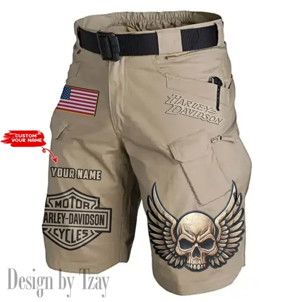 Harley Davidson Front Pockets Men Shorts (Belt Not Included) Trending 2025 VDFPSHORT030