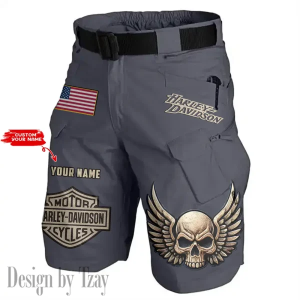 Harley Davidson Front Pockets Men Shorts (Belt Not Included) Trending 2025 VDFPSHORT030 - Image 2