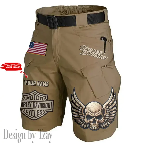 Harley Davidson Front Pockets Men Shorts (Belt Not Included) Trending 2025 VDFPSHORT030 - Image 3