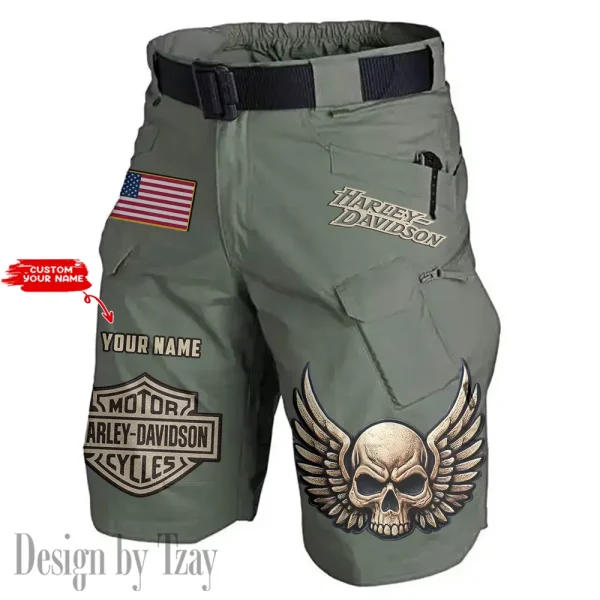 Harley Davidson Front Pockets Men Shorts (Belt Not Included) Trending 2025 VDFPSHORT030 - Image 4