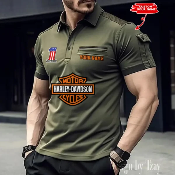 Harley Davidson Men's Muscle Sports Polo Shirt CSBMSPLS014