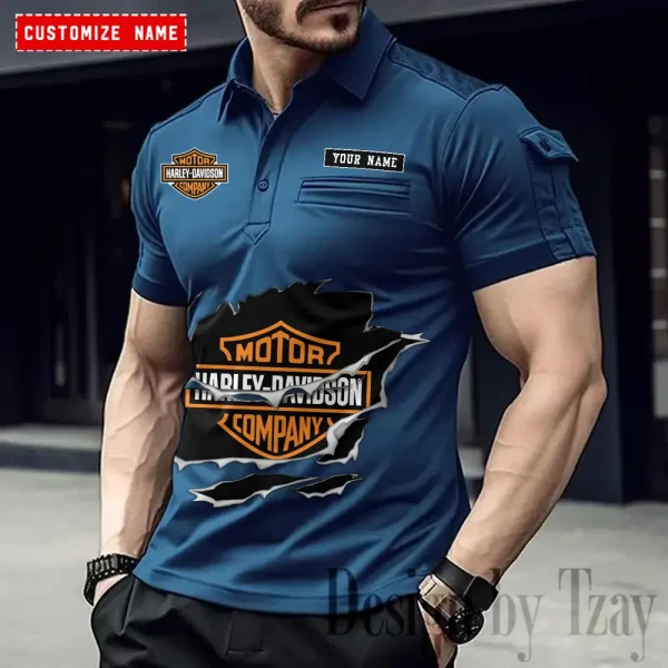 Harley Davidson Men's Muscle Sports Polo Shirt CSBMSPLS015