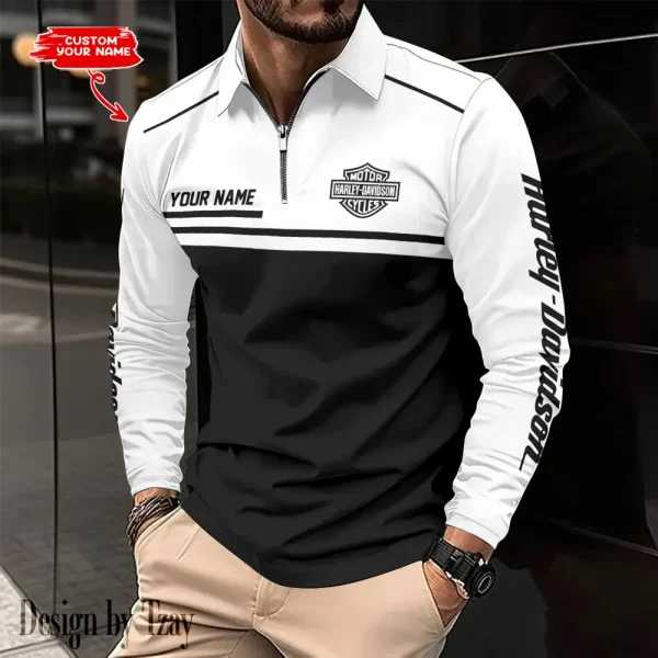 Harley Davidson Long Sleeve Polo Shirt New Design 2025 VDLSPS400