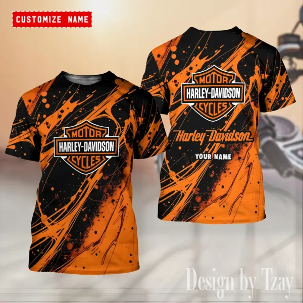 Harley Davidson Custom 3D Printed T-shirt Trending 2025 VDTS263
