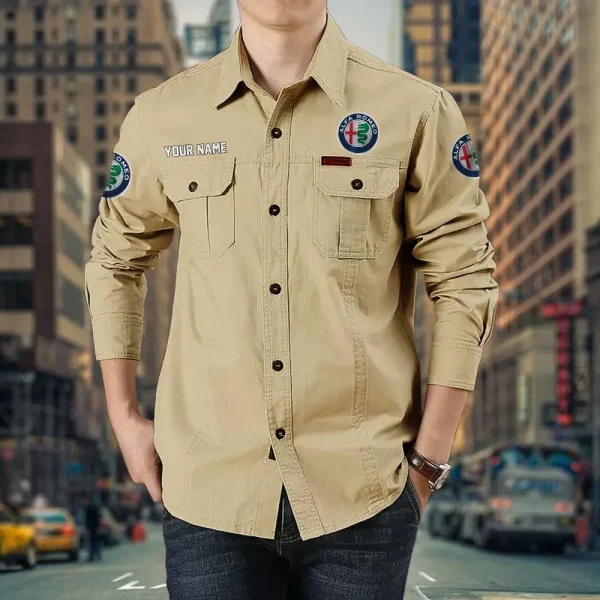 Alfa Romeo PURCS002 Cotton Pocket Long Sleeve Shirt - Image 6