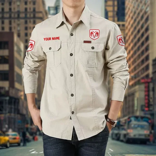 Dodge PURCS015 Cotton Pocket Long Sleeve Shirt - Image 2