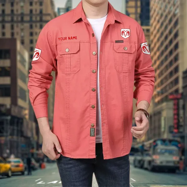 Dodge PURCS015 Cotton Pocket Long Sleeve Shirt - Image 3