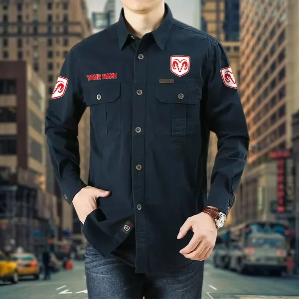 Dodge PURCS015 Cotton Pocket Long Sleeve Shirt - Image 5