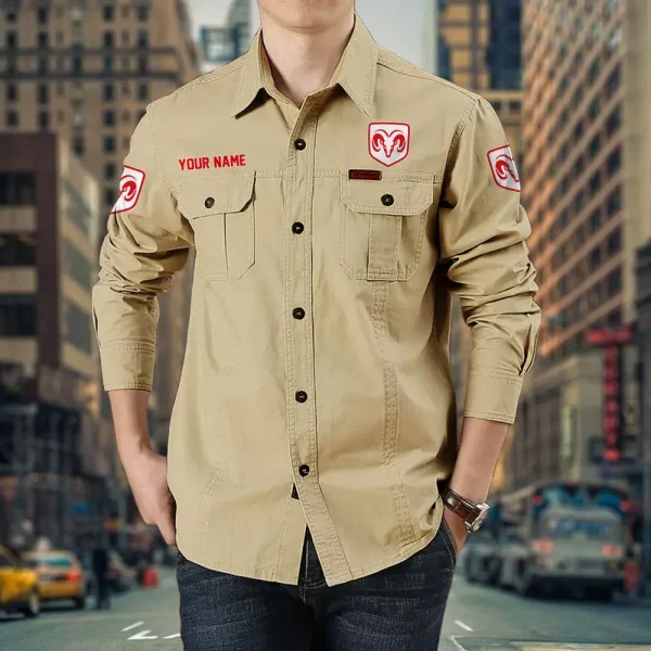 Dodge PURCS015 Cotton Pocket Long Sleeve Shirt - Image 6
