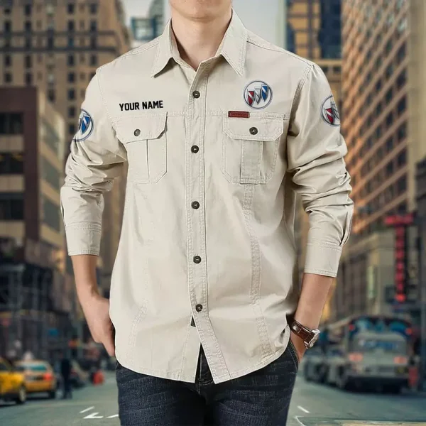 BUICK PURCS009 Cotton Pocket Long Sleeve Shirt - Image 2