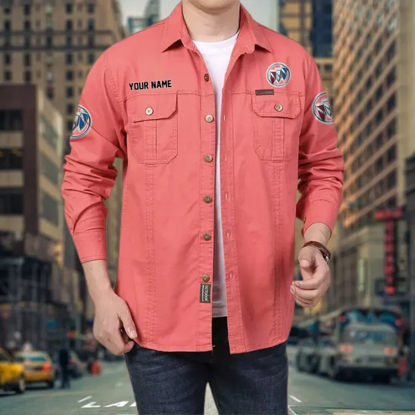 BUICK PURCS009 Cotton Pocket Long Sleeve Shirt - Image 3