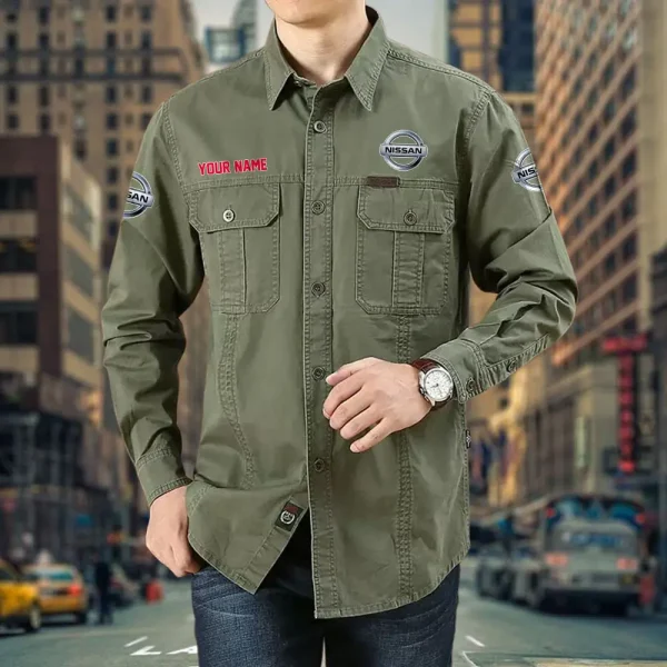 Nissan PURCS050 Cotton Pocket Long Sleeve Shirt - Image 4