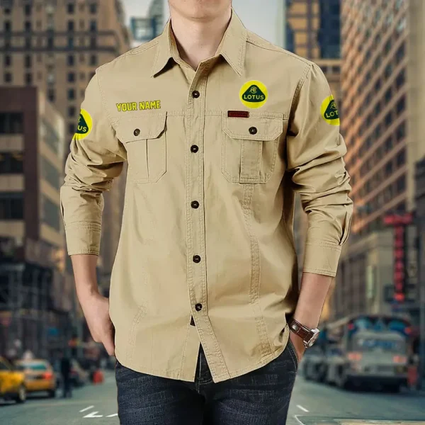 Lotus PURCS039 Cotton Pocket Long Sleeve Shirt - Image 6