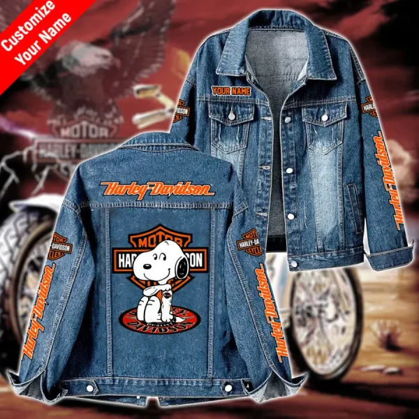 Harley Davidson Limited Edition Racing Personalized Denim Jacket LP0033122