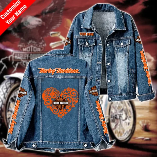 Harley Davidson Limited Edition Racing Personalized Denim Jacket LP0033124
