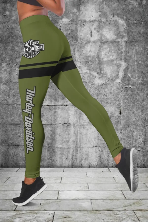 Harley Davidson Long Sleeve Croptop Hoodie And Leggings VDCRTHD037 - Image 2