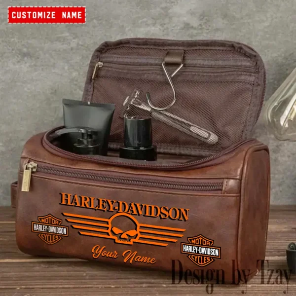 Harley Davidson High-capacity Cosmetic Bag Waterproof Storage For Travel VDLCB009 - Image 2