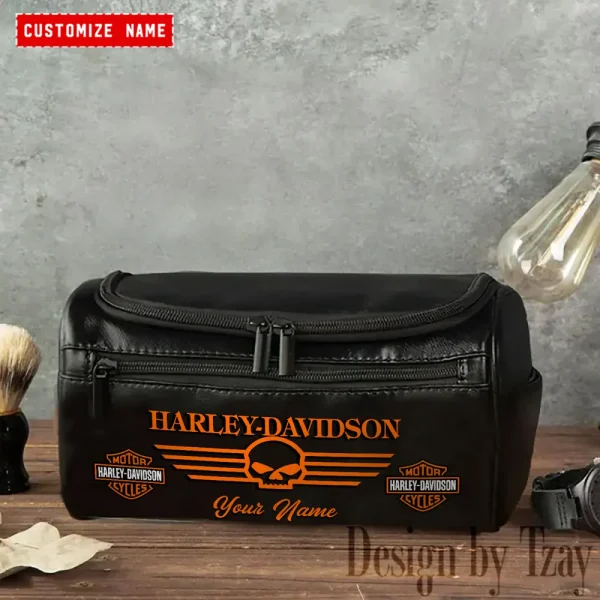 Harley Davidson High-capacity Cosmetic Bag Waterproof Storage For Travel VDLCB009 - Image 3