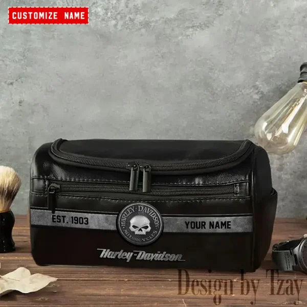 Harley Davidson High-capacity Cosmetic Bag Waterproof Storage For Travel VDLCB013 - Image 2