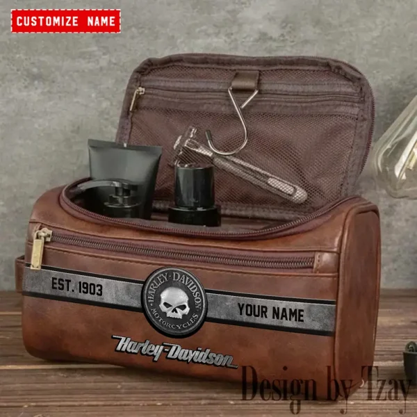 Harley Davidson High-capacity Cosmetic Bag Waterproof Storage For Travel VDLCB013 - Image 3