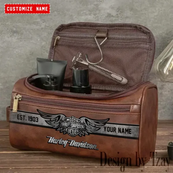 Harley Davidson High-capacity Cosmetic Bag Waterproof Storage For Travel VDLCB014 - Image 2