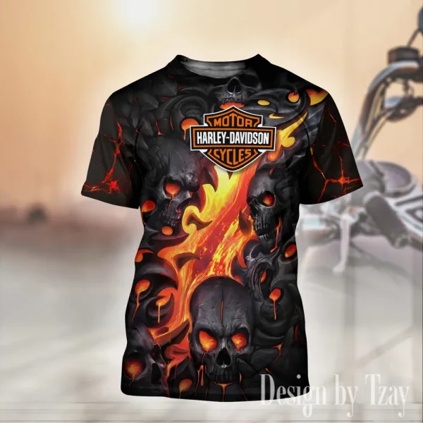 Harley Davidson Custom 3D Printed T-shirt Trending 2025 VDTS273 - Image 2