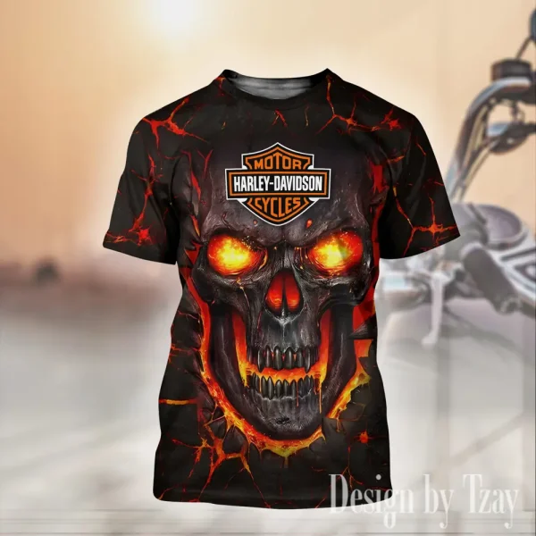 Harley Davidson Custom 3D Printed T-shirt Trending 2025 VDTS275 - Image 2