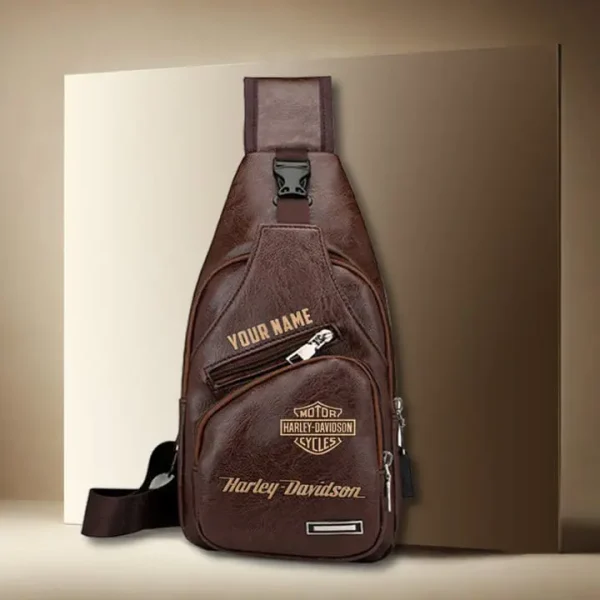 Harley Davidson Leather Sling Bag PUBAG624 - Image 2