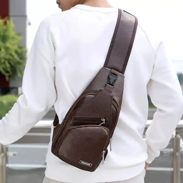 Harley Davidson Leather Sling Bag PUBAG624 - Image 5
