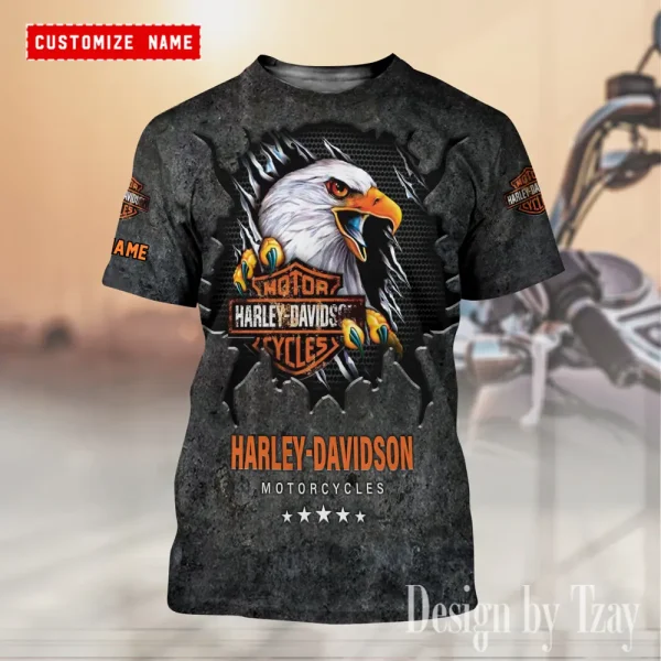 Harley Davidson Custom 3D Printed T-shirt Trending 2025 VDTS276