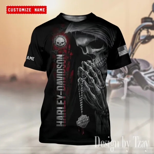 Harley Davidson Custom 3D Printed T-shirt Trending 2025 VDTS278