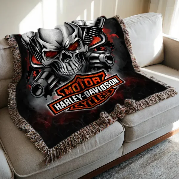 Harley Davidson New Woven Throw Blanket